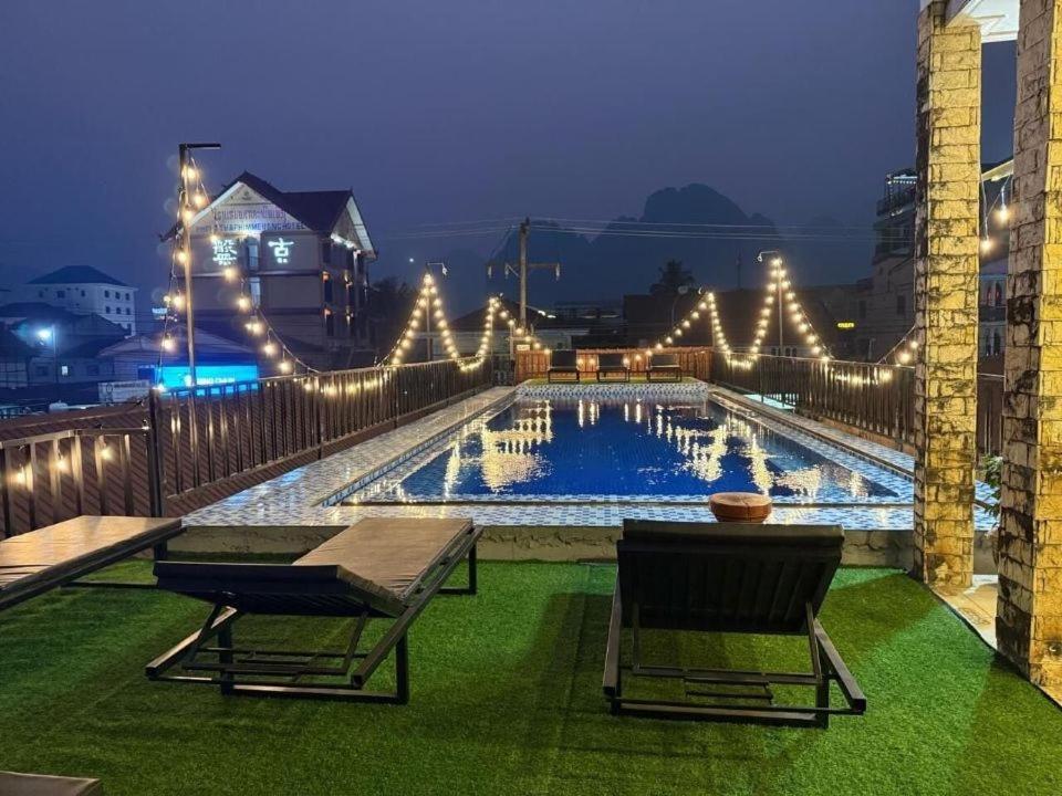 A P S Moutain View Hotel Vang Vieng Dış mekan fotoğraf